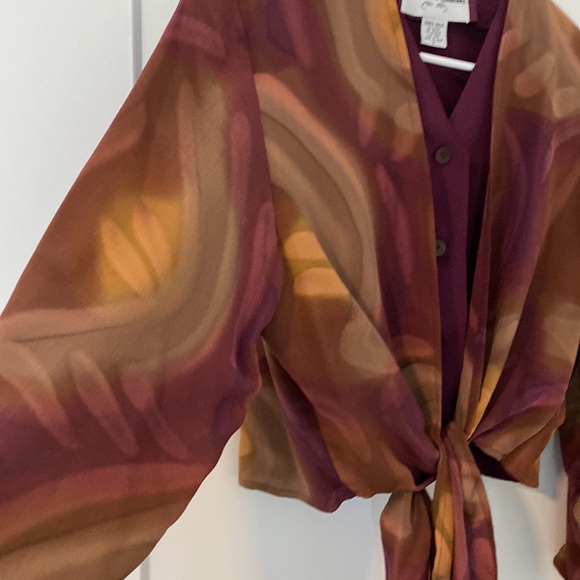 Aliki Yamani Creations 💯% Silk Blouse | Size S - Picture 3 of 6